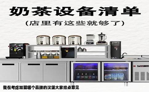 我在考虑加盟哪个品牌的汉堡大家给点意见